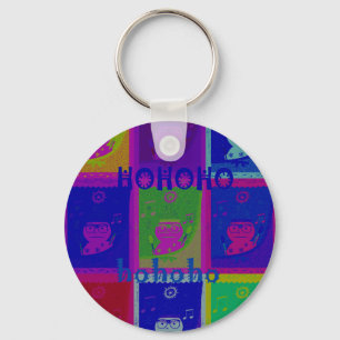 Speciella Santa HoHoho Pop Art färg Nyckelring