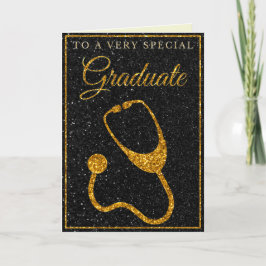 Speciella Student Glitter Doktor-kort för Guld Kort