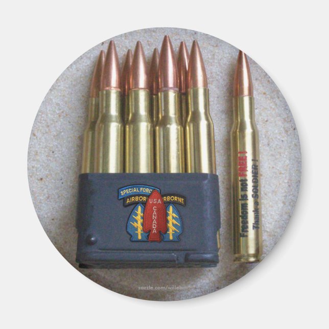 speciella styrkor grönt innehåller veteraner, magn magnet (Framsidan)