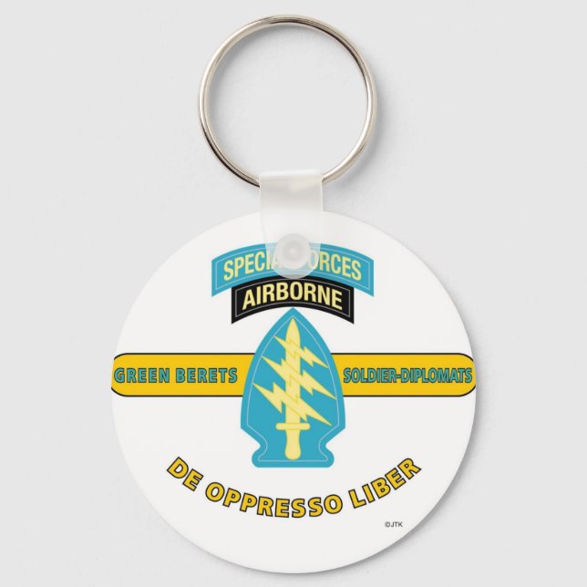 SPECIELLA STYRKOR LUFTBORNE "DE OPPRESSO LIBER" NYCKELRING (Framsida)