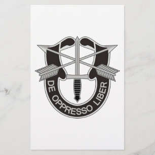 Speciella styrkor SF De Oppresso Liber Flygblad
