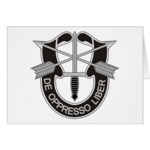 Speciella styrkor SF De Oppresso Liber Hälsningskort