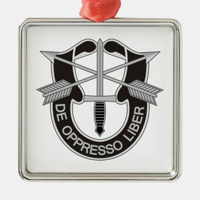 Speciella styrkor SF De Oppresso Liber Julgransprydnad Metall (Framsidan)