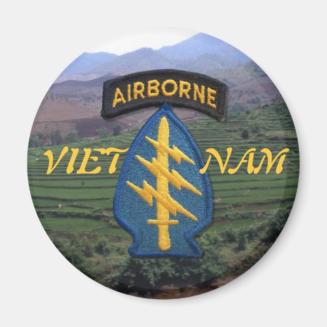 speciella styrkor vietnamnamnamns veteranveterinär magnet (Framsidan)