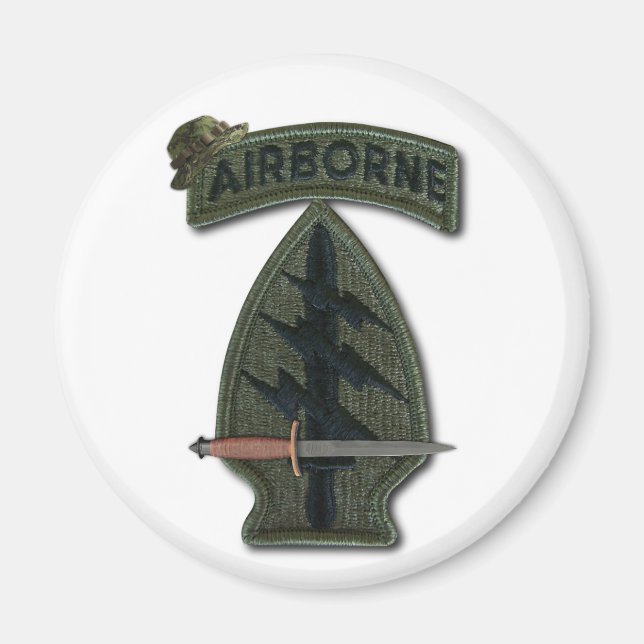 speciella styrkors grönt- kajplatser sf sf sof vet magnet (Framsidan)