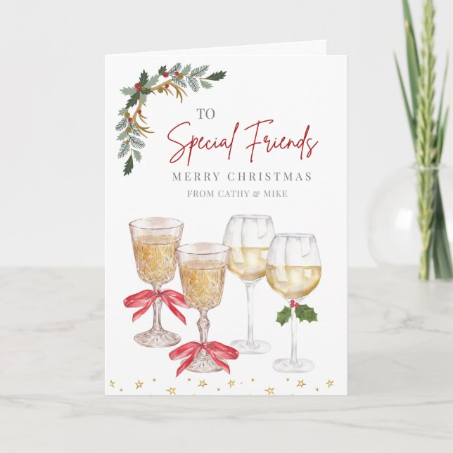 Speciella vänner i personligen Jul Helgkort (Framsida)