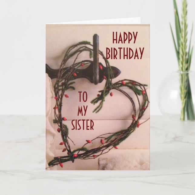 SPECIELLARE DAG SOM DU PÅ DITT BIRTHDAG ***SISTER* KORT (Framsida)