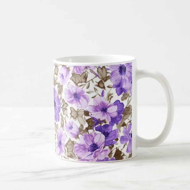 Speciellare Lila blommor Mugg (Höger)