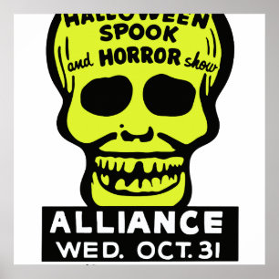 Speciellare Sent Spook- och skräckspel Poster
