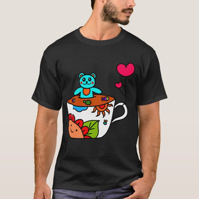 Speciellt Björn Kaffe T Shirt (Framsida)