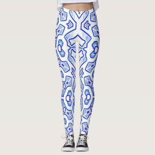 Speciellt blått "Ratti_Kreativ_Arts" Leggings