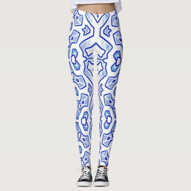 Speciellt blått "Ratti_Kreativ_Arts" Leggings (Framsida)
