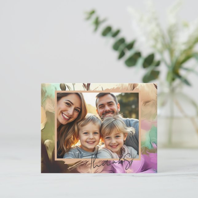 Speciellt Blommigt - tackkort för foto Anteckningskort (Stående Fram)