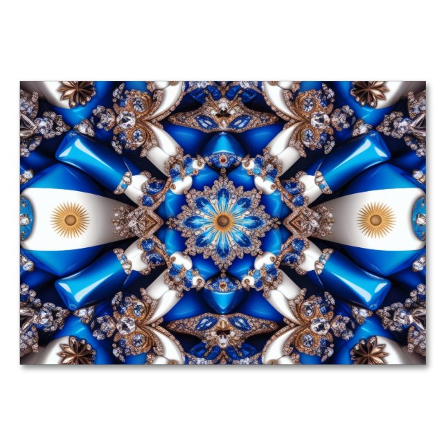 Speciellt bord-kort med argentinskt Färg Bordsnummer (Framsidan)