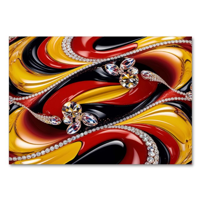 Speciellt bord-kort med belgiskt Färg Bordsnummer (Framsidan)