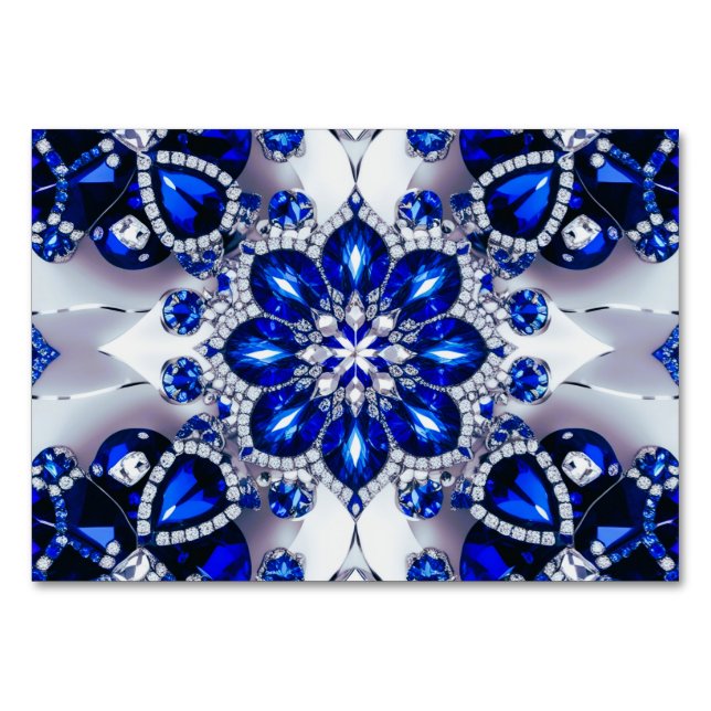 Speciellt bord-kort med blå vit Färg Bordsnummer (Framsidan)