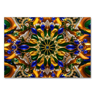 Speciellt bord-kort med Brasilien Färg Bordsnummer