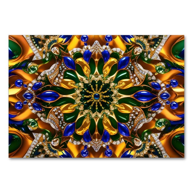 Speciellt bord-kort med Brasilien Färg Bordsnummer (Framsidan)