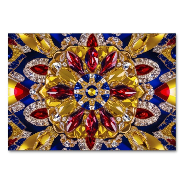 Speciellt bord-kort med Colombia Färg Bordsnummer (Framsidan)