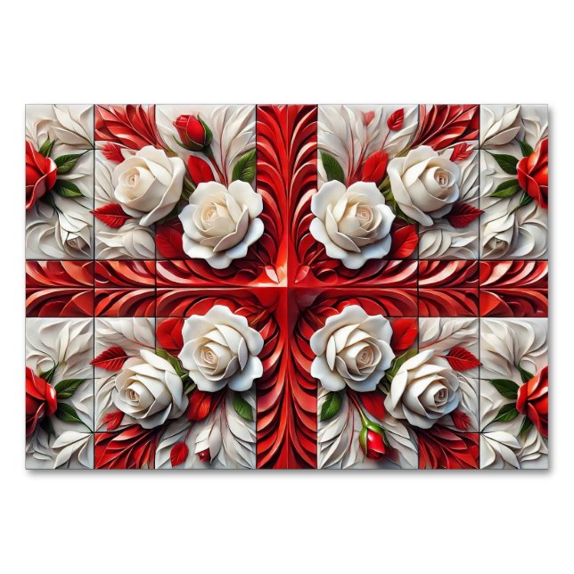 Speciellt bord-kort med engelska Ro Design Bordsnummer (Framsidan)