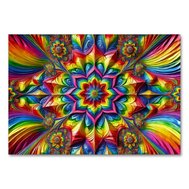 Speciellt bord-kort med HBT TQ Färg-design Bordsnummer (Framsidan)