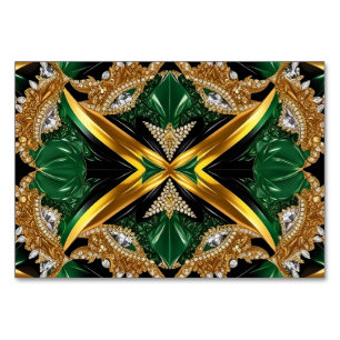 Speciellt bord-kort med Jamaican Färg Bordsnummer