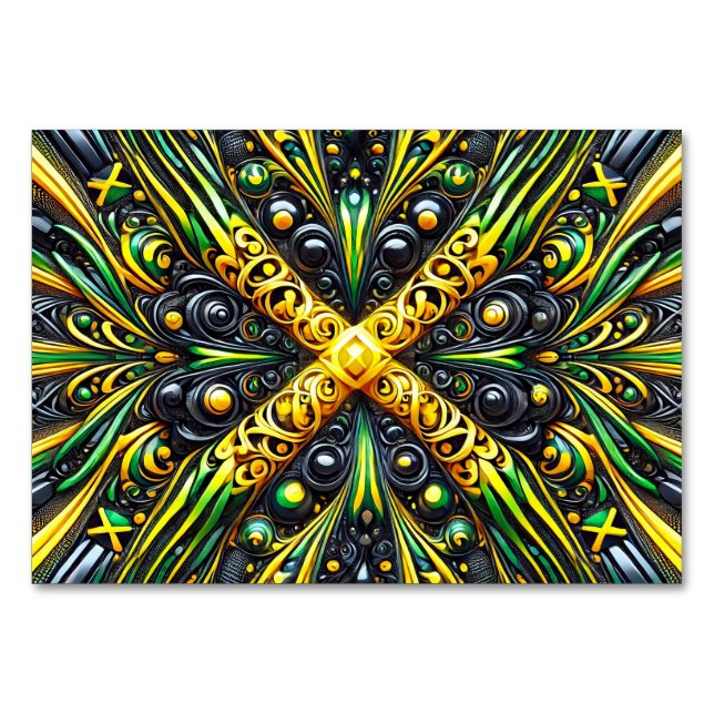 Speciellt bord-kort med Jamaican Färg Bordsnummer (Framsidan)