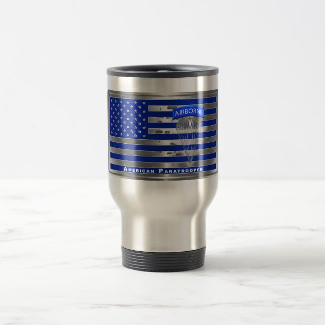 Speciellt Designad American Paratrooper Flagga Resemugg (Center)