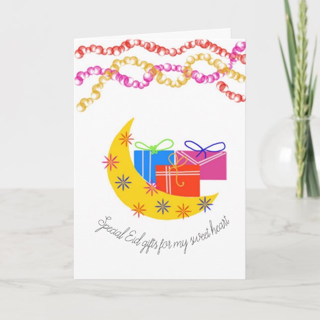 Speciellt Eid-presentkort Helgkort (Framsida)