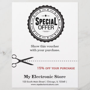 Speciellt erbjudande reklamblad