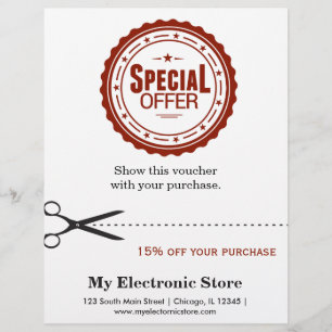 Speciellt erbjudande reklamblad