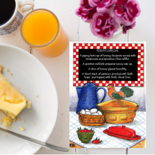 Speciellt födelsedagkort för frukost kort