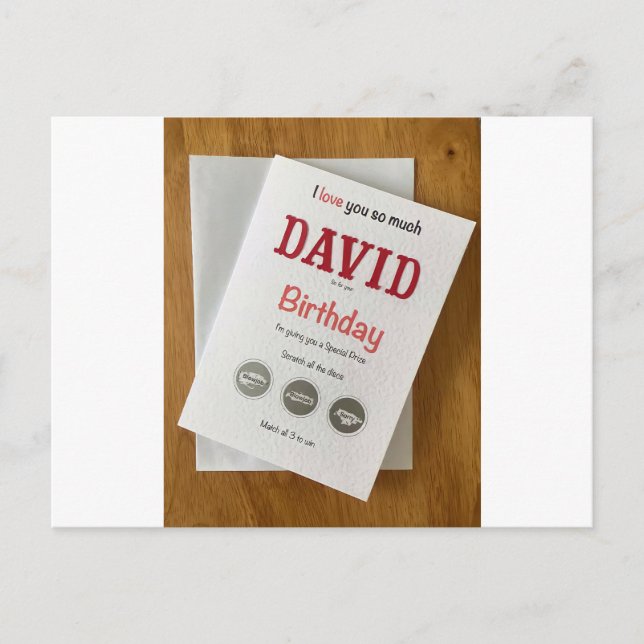 Speciellt födelsedagskort för din vän vykort (Framsida)