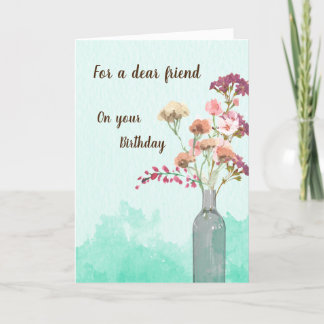 Speciellt födelsedagskort för vän tack kort