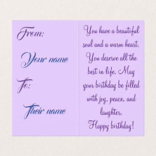 Speciellt födelsedagskort kort