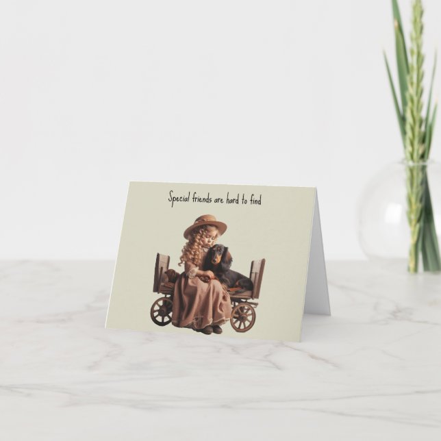 Speciellt Friend Dachshund-kort Kort (Framsida)