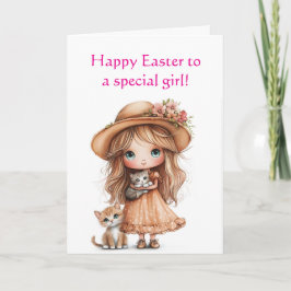 SPECIELLT GIRL PÅSK-kort Tack Kort
