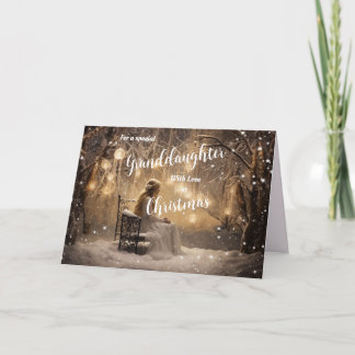 SPECIELLT GRANDDAUGHTER CHRISTMAS-KORT TACK KORT