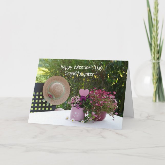 SPECIELLT GRANDDAUGHTER VALENTINE-KORT TACK KORT (Framsida)