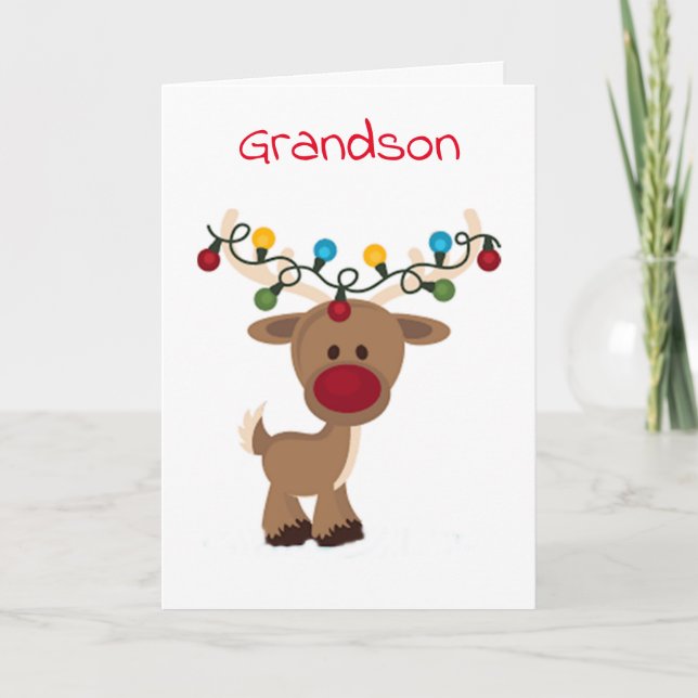 **SPECIELLT GRANDSON** GOD JUL HELGDAG-KORT HELGKORT (Framsida)