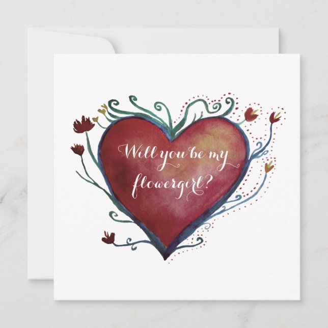 Speciellt inbjudningskort för blommor (Framsida)