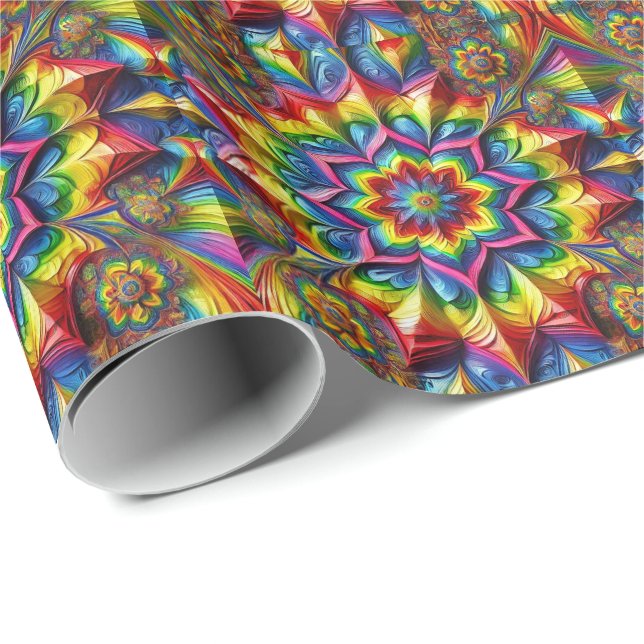 Speciellt inslagspapper med HBTQ-färger Presentpapper (Rullad Hörn)