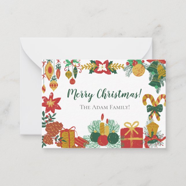 Speciellt julkort anteckningskort (Framsida)