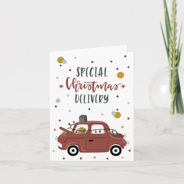 Speciellt julkort tack kort (Framsida)