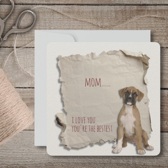 Speciellt kort för Boxer Mamma (Mothers Day is a great time to show mom how special she is, but any day is a day to say I love you!)