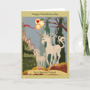 Speciellt kort för Friend Unicorn Magic Valentine