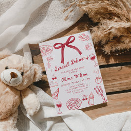 Speciellt Leverans Baby Shower Fest Inbjudningar