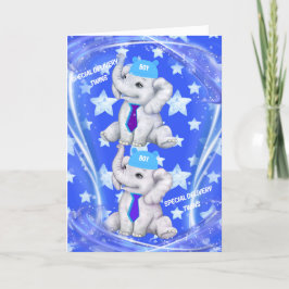 Speciellt leverans tvillingar välkomstkort kort