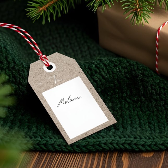 Speciellt leveranspaket till från Kraft Papper Presentetikett (Special Delivery Parcel To From Kraft Paper Gift Tags)