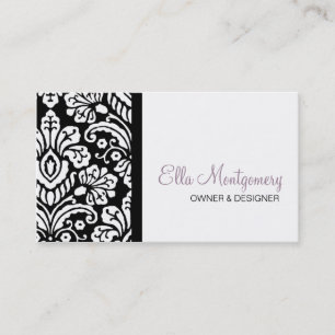 Speciellt lista Ella för svart damastast visitkor Visitkort